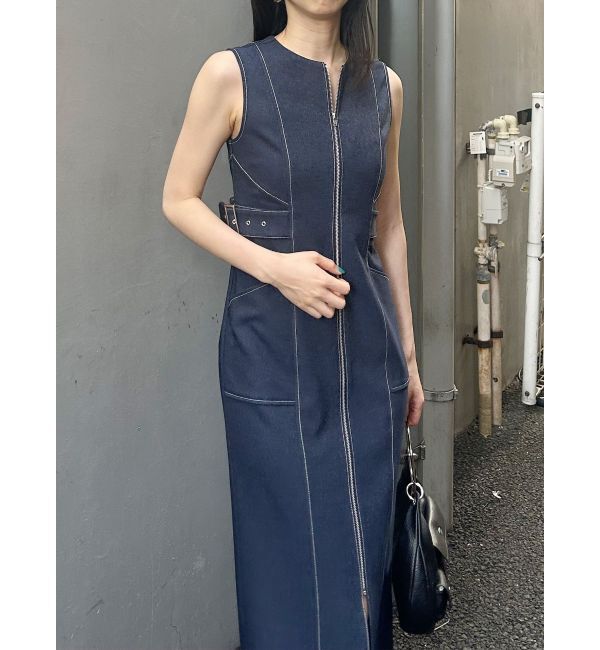 MURUA「サイドベルトジップナローワンピース」|ワンピース|