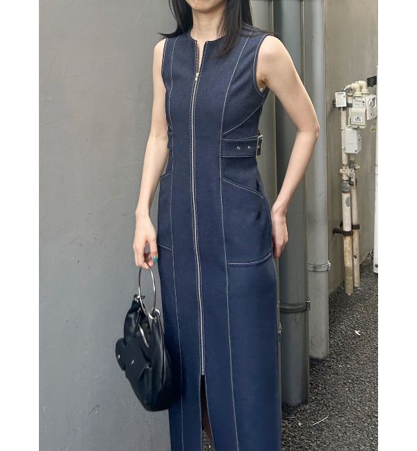 MURUA「サイドベルトジップナローワンピース」|ワンピース|