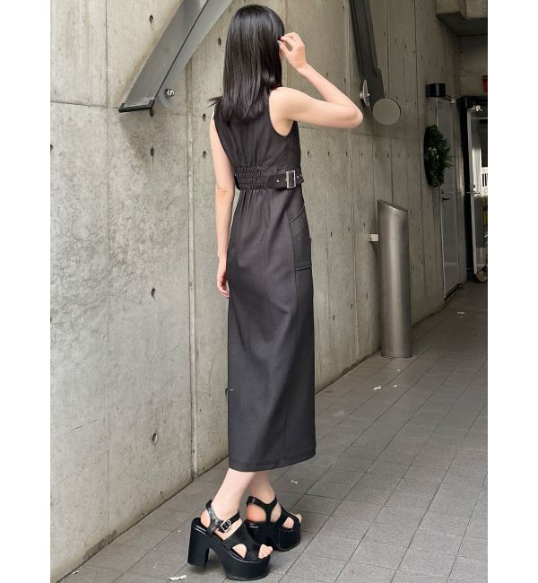 MURUA「サイドベルトジップナローワンピース」|ワンピース|