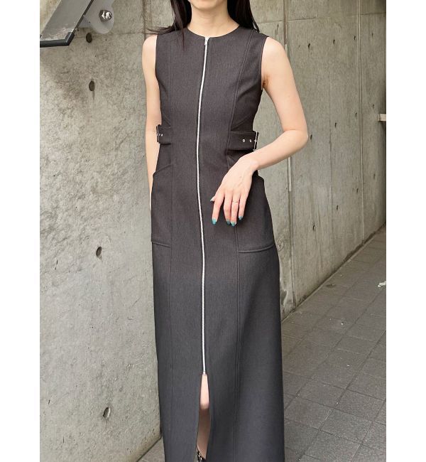 MURUA「サイドベルトジップナローワンピース」|ワンピース|