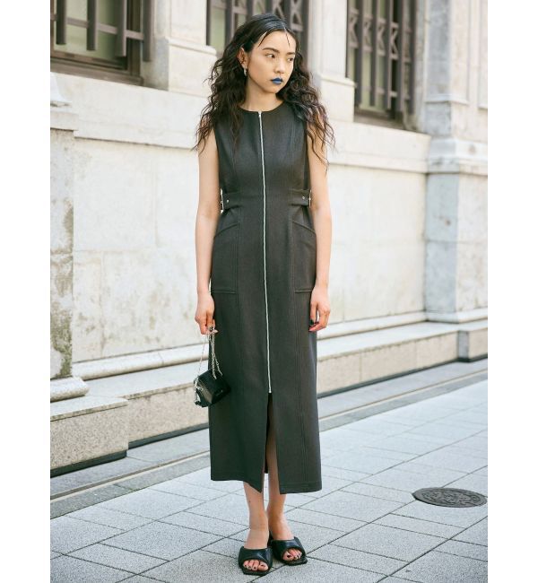 MURUA「サイドベルトジップナローワンピース」|ワンピース|