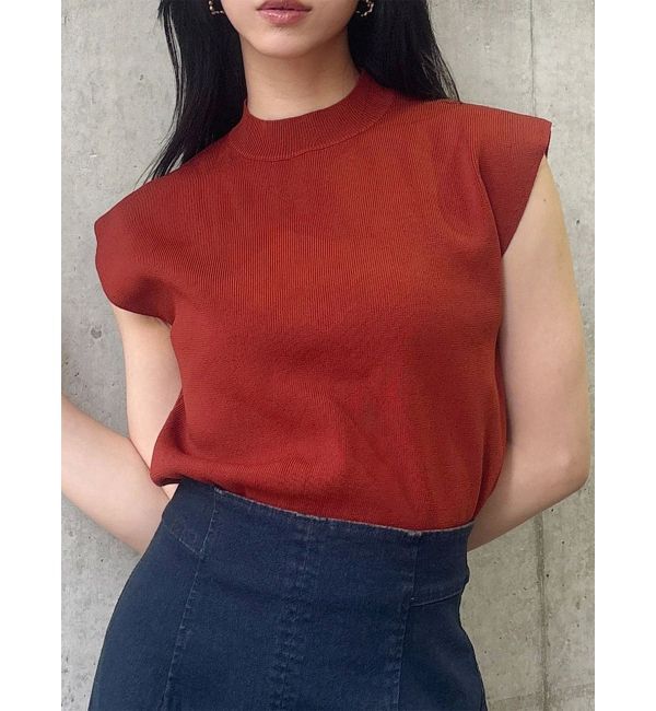 MURUA「フレンチスリーブニット」|ニット・セーター|オレンジ