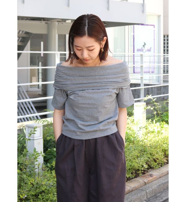 Ungrid「オフショルギャザーTee」|Tシャツ・カットソー|
