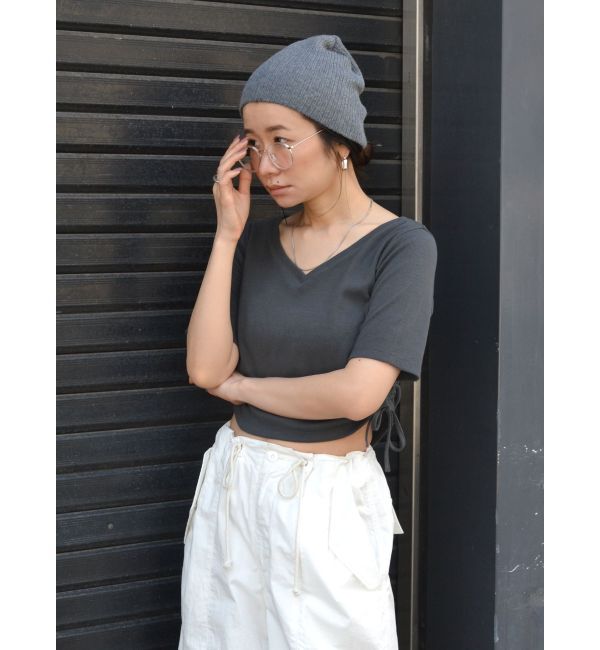 Ungrid「サイドギャザーショートTee」|Tシャツ・カットソー|