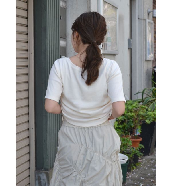 Ungrid「サイドギャザーショートTee」|Tシャツ・カットソー|