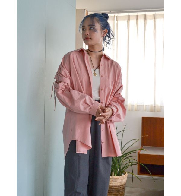 Ungrid「ショルダーデザインビッグシャツ」|シャツ・ブラウス|