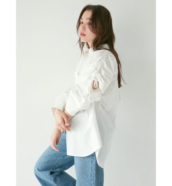Ungrid「ショルダーデザインビッグシャツ」|シャツ・ブラウス|