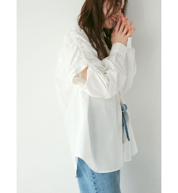 Ungrid「ショルダーデザインビッグシャツ」|シャツ・ブラウス|