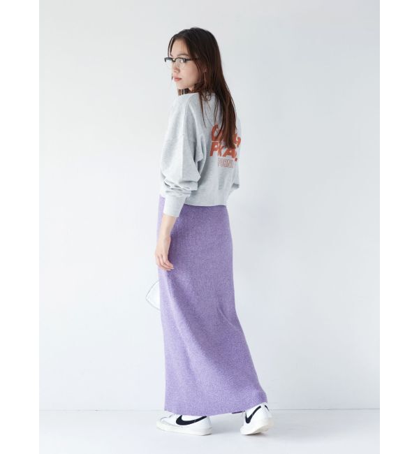 Ungrid「サイドスリットリブニットスカート」|スカート|