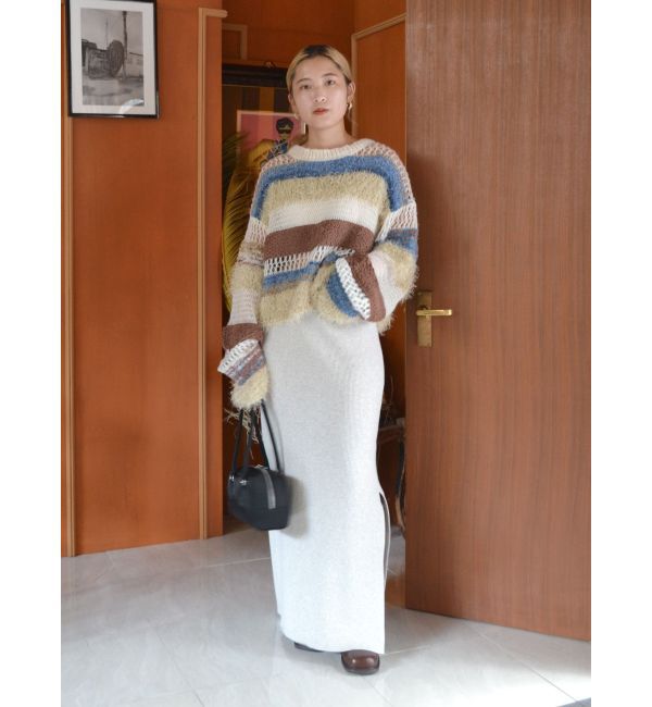 Ungrid「サイドスリットリブニットスカート」|スカート|