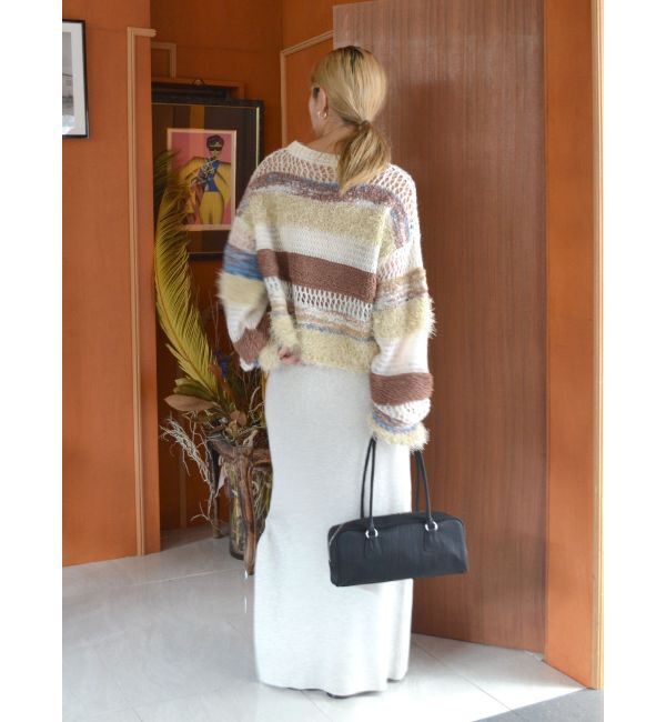 Ungrid「サイドスリットリブニットスカート」|スカート|