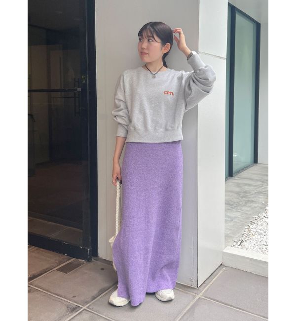 Ungrid「サイドスリットリブニットスカート」|スカート|