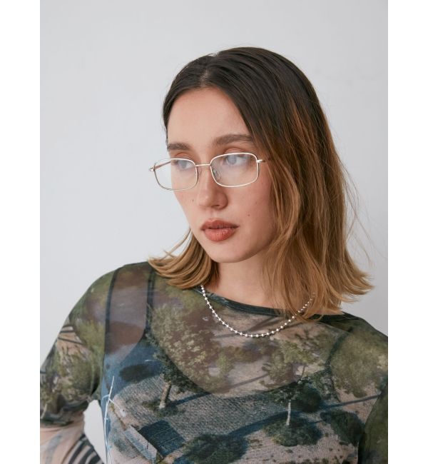 Ungrid「スクエアフレーム伊達メガネ」|メガネ|