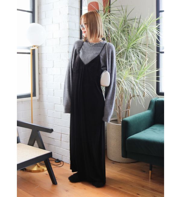 Ungrid「ベロアキャミワンピース」|ワンピース|