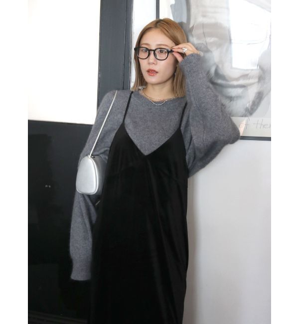 Ungrid「ベロアキャミワンピース」|ワンピース|