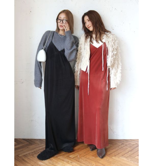 Ungrid「ベロアキャミワンピース」|ワンピース|