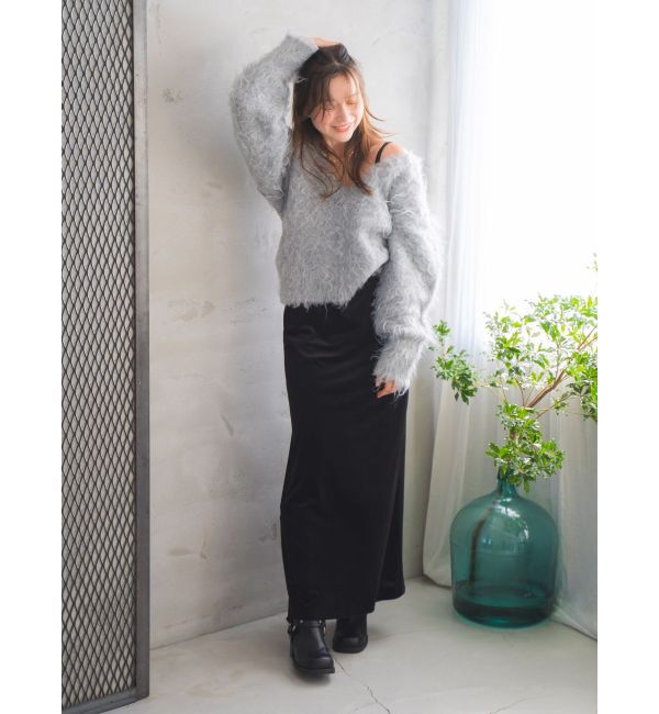 Ungrid「ベロアキャミワンピース」|ワンピース|