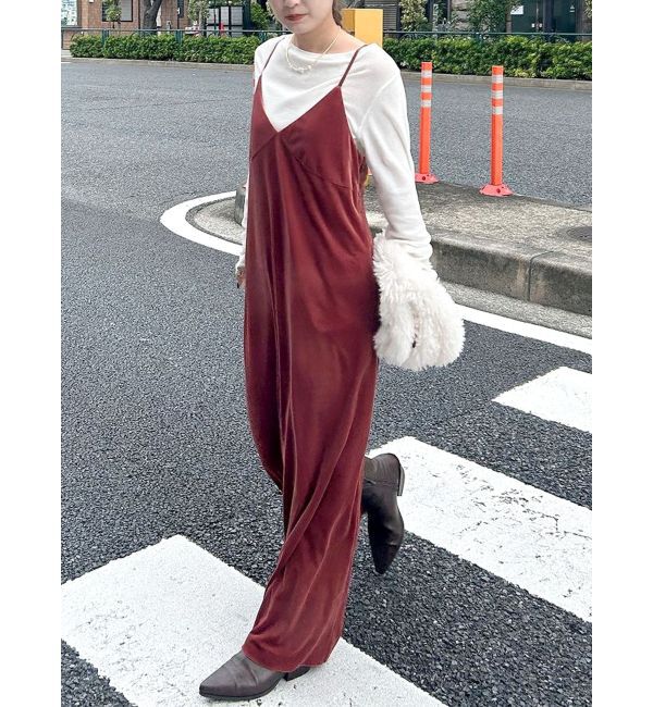 Ungrid「ベロアキャミワンピース」|ワンピース|