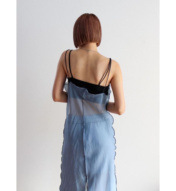 Ungrid「カラーパイピングシアーキャミワンピース」|ワンピース|