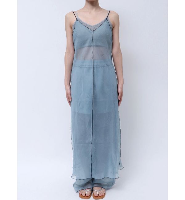 Ungrid「カラーパイピングシアーキャミワンピース」|ワンピース|