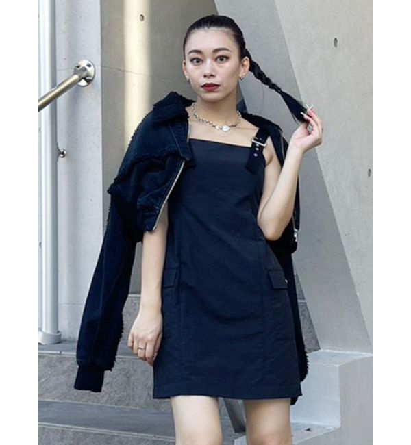 EVRIS「ベルテッドミニワンピース」|ワンピース|ブラック