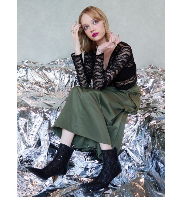 EVRIS「スパンコールスキンショートブーツ」|ショートブーツ|