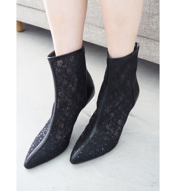 EVRIS「スパンコールスキンショートブーツ」|ショートブーツ|