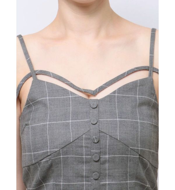 EVRIS「ストラップチェックキャミソール」|キャミソール|