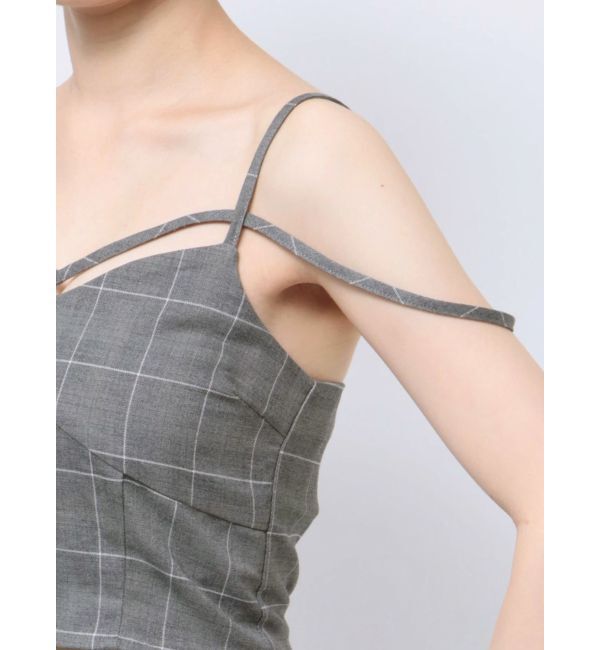 EVRIS「ストラップチェックキャミソール」|キャミソール|