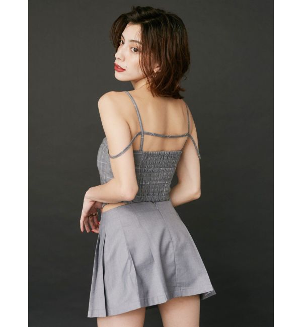 EVRIS「ストラップチェックキャミソール」|キャミソール|