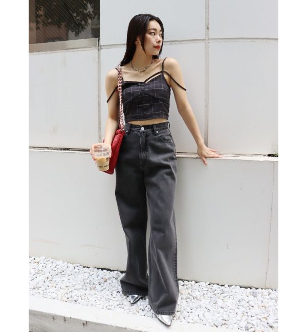 EVRIS「ストラップチェックキャミソール」|キャミソール|