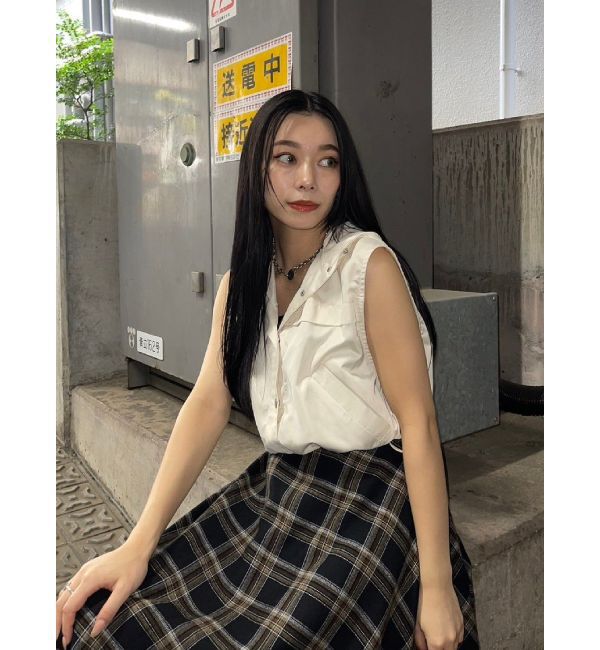 EVRIS「フードドロストショートベスト【セットアップ着用可能】」|ベスト・ジレ|