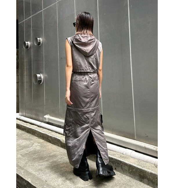 EVRIS「フードドロストショートベスト【セットアップ着用可能】」|ベスト・ジレ|