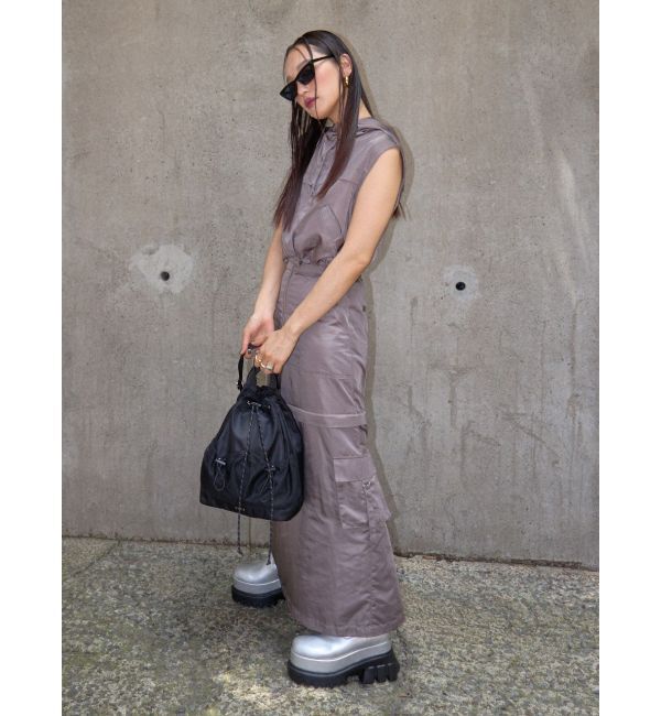 EVRIS「フードドロストショートベスト【セットアップ着用可能】」|ベスト・ジレ|