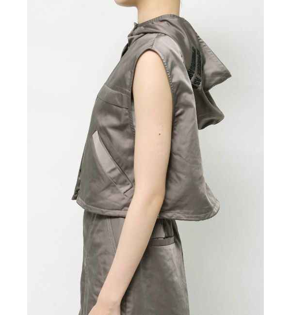 EVRIS「フードドロストショートベスト【セットアップ着用可能】」|ベスト・ジレ|