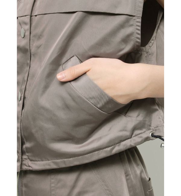 EVRIS「フードドロストショートベスト【セットアップ着用可能】」|ベスト・ジレ|