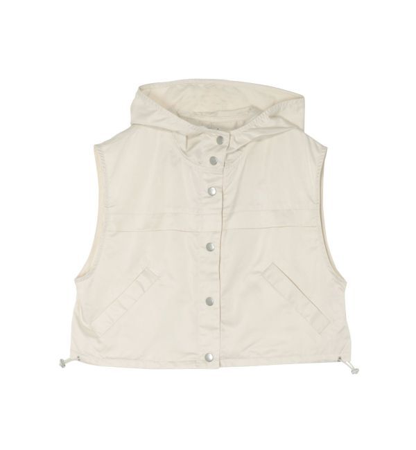 EVRIS「フードドロストショートベスト【セットアップ着用可能】」|ベスト・ジレ|
