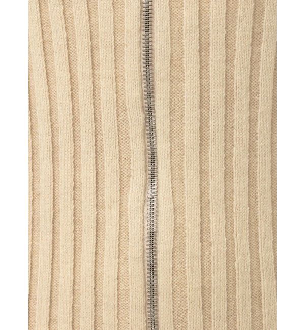 EVRIS「プレーティングリブダブルZIPニットワンピース」|ワンピース|