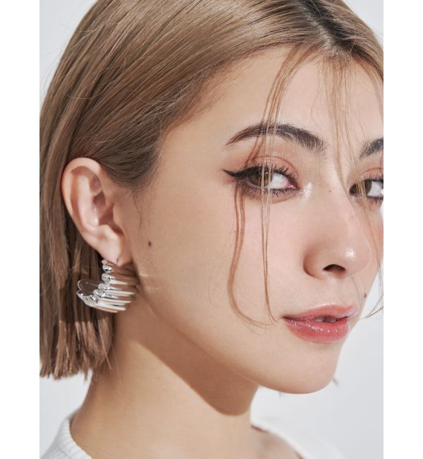 EVRIS「DEFORMATION HOOPピアス」|ピアス|シルバー