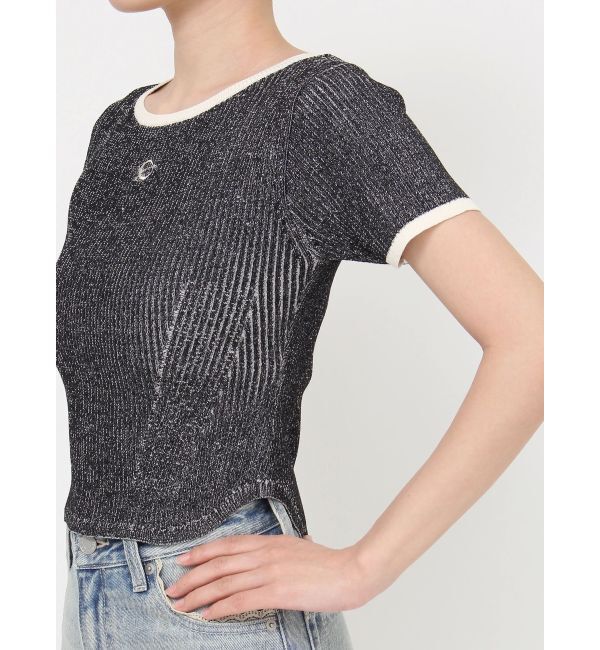 EVRIS「バイカラープレーティングバックオープンニット」|ニット・セーター|