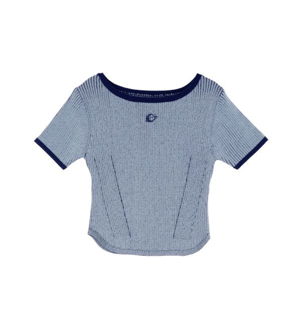 EVRIS「バイカラープレーティングバックオープンニット」|ニット・セーター|