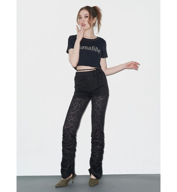 EVRIS「ポインテッドトゥフェイクファーミュール」|サンダル|