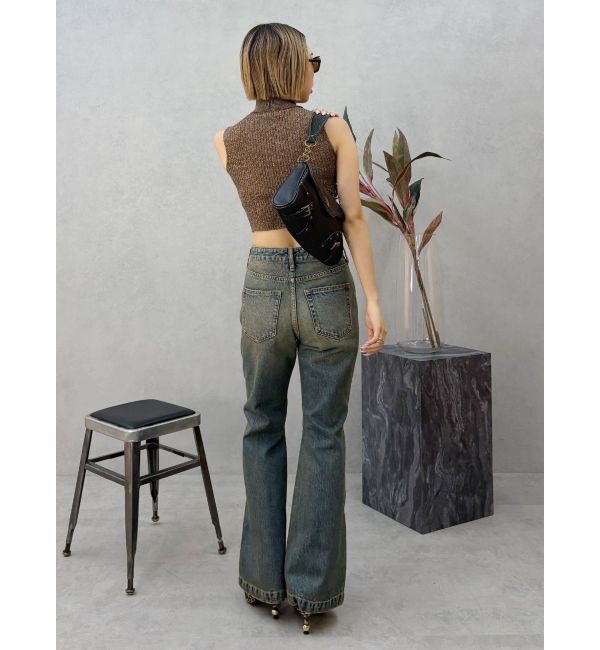 EVRIS「ポインテッドトゥフェイクファーミュール」|サンダル|