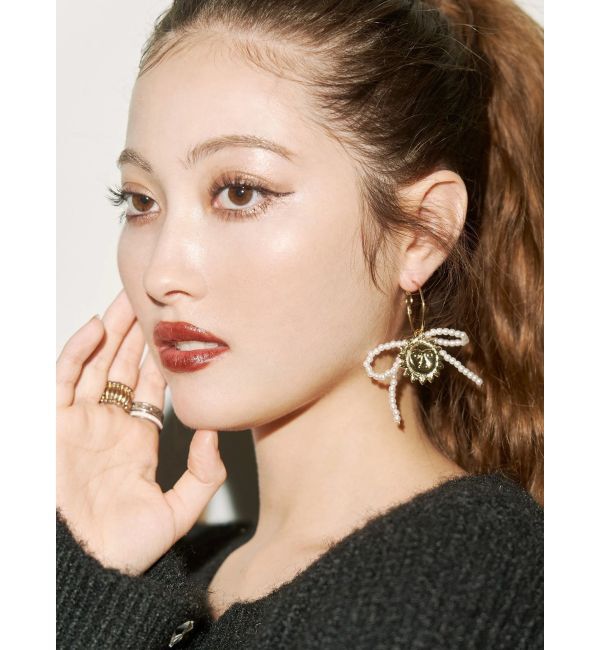 EVRIS「RIBBON SUNNY MOTIF ピアス」|ピアス|