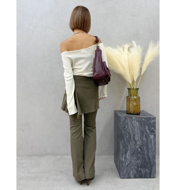 EVRIS「サイドドロストオフショルニットトップス」|ニット・セーター|