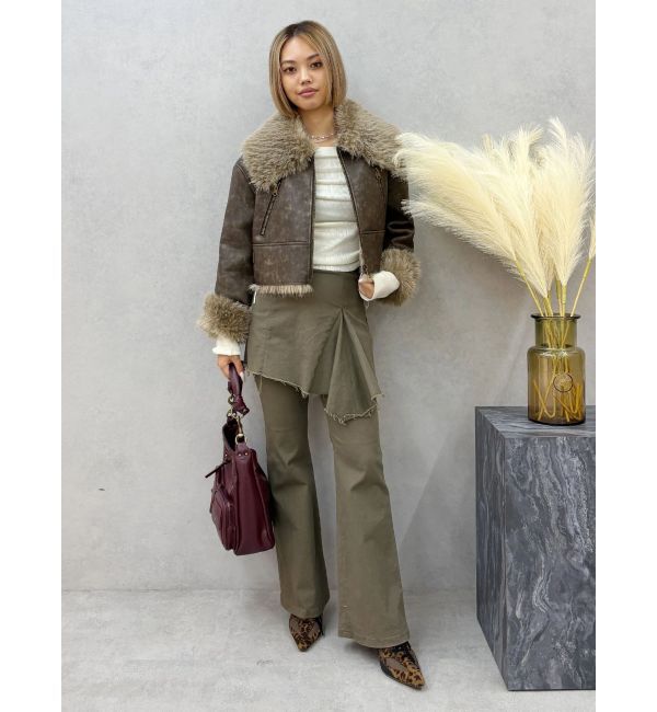 EVRIS「サイドドロストオフショルニットトップス」|ニット・セーター|