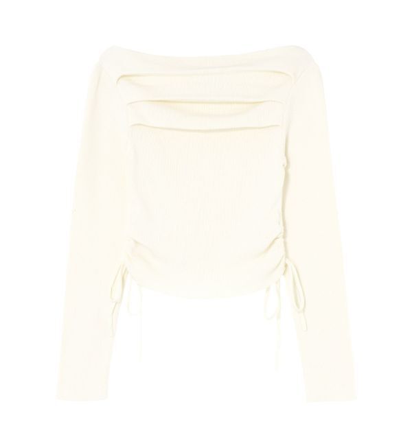 EVRIS「サイドドロストオフショルニットトップス」|ニット・セーター|