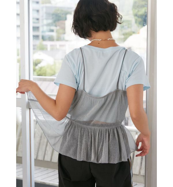 jouetie「チュールドッキングTシャツ」|キャミソール|