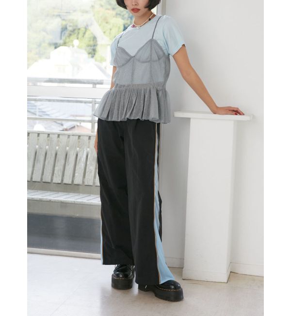 jouetie「チュールドッキングTシャツ」|キャミソール|