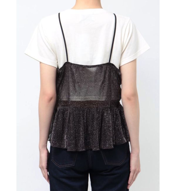 jouetie「チュールドッキングTシャツ」|キャミソール|